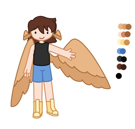 Fraos ver. 4 ref sheet avian, April 30th